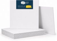 Artina set de 10 panneaux toile carton de peinture 3mm, 30x30 cm