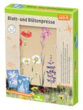 moses. Expedition Natuur blad- en bloemenpers met zonnedrukpapier, bloemenpers voor kinderen, plantenpers van hout voor het conserveren van bloemen en bladeren, met 2 klittenbandlussen