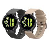 kwmobile 2x horlogebandjes geschikt voor Garmin vivoactive 5 / active 5 bandje - Smartwatch bandjes van TPU - Activity tracker horloge band in grijs / crème