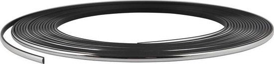 AutoStyle Universele chroomlijst - 4mm breed - 8 meter - Zwart
