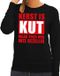 Bellatio Decorations Foute Kersttrui - Kerst is kut maar toch ook wel gezellig - Zwart - Dames - Maat S