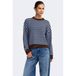 ONLY gebreide gestreepte trui met wol - bruin/blauw