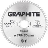 Graphite Cirkelzaagblad 205 mm, 80 Tands, Aluminium