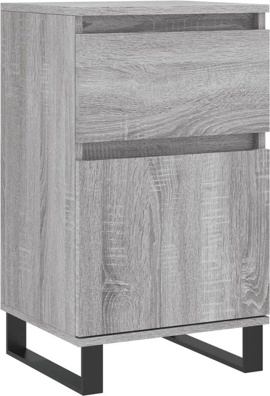 vidaXL Dressoir 40x35x70 cm bewerkt hout grijs sonoma
