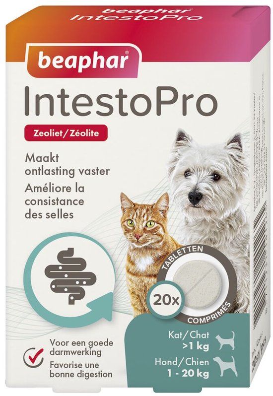 Beaphar IntestoPro - Tabletten voor Hond & Kat - 20 tabletten