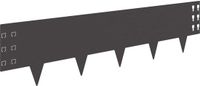 vidaXL Gazonrand - 20 st - 100 x 25 cm - Staal - Zwart