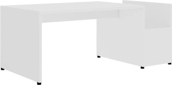 vidaXL Salontafel 90x45x35 cm bewerkt hout wit
