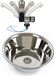 Évier en inox, lavabo de camping, lavabo, 24 cm de diamètre, robinet d'eau, adapté pour yacht, bateau, camping-car