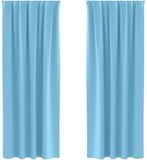 vidaXL Blackout Gordijnen met Ringen 2 st Lichtblauw 245 x 140 cm
