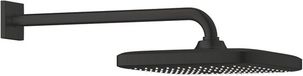 GROHE ensemble de douche de tête Tempesta 250 Cube 26687, douche de tête Tempesta 250 Cube, débit maximal à 3 bar : 8,3 l/min, 1 jet, bras de douche 380 mm, noir mat, 266872430