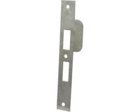 Nemef Sluitplaat - rechthoekig - 196 x 29/46,5 mm - RVS geborsteld