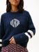 Tommy Hilfiger Dames Gebreide Trui Katoen XL Marineblauw Herfst/Winter 2026