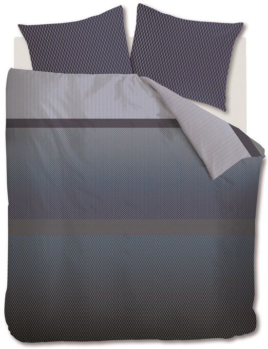 Kardol by Beddinghouse Kardol Sashiko dekbedovertrek Lits-jumeaux Blauw Grijs