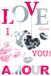 Afie Kaart I Love You 2 harten parels strass zilver glanzend kusjes lippen Ik hou van je roos liefde liefde helft gevoelens uitleggen Zijn vlam Valentijnsdag 14 februari met rode envelop 65-1125-B