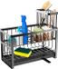 OEM Ibenzoa® tweelaagse gootsteenorganizer van koolstofstaal met draaibare afvoer