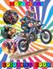 Moto-cross's Coloring Book Dirt Bike: Cute, Easy, Bold Coloring Pages for Relaxation & Fun Easy Coloring Pages