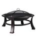 Gartenhaard – Brasero – Corbeille à feu – Poêle de terrasse – Barbecue en acier à bois avec grille et chambre de combustion – Idéal pour jardin, camping et pique-nique