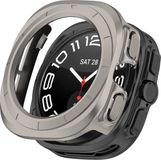 By Qubix Qubix - Hard case (open front) - Titanium kleur - Geschikt voor Samsung Galaxy Watch Ultra / Ultra 2 - 47mm