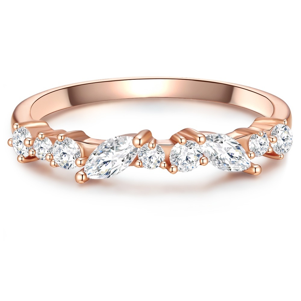 Glanzstücke München Glanzstücke München Zilveren ring Sterling zilver Zirkonia in Roségoud Ringen Dames