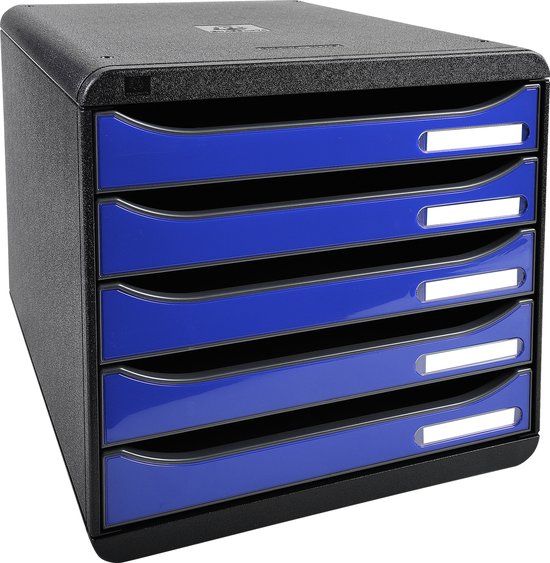 Exacompta BIG-BOX PLUS Ladebox - Koningsblauw glossy - 5 laden