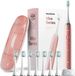 AquaSonic - Brosses à dents électriques soniques - Rose - Accepté par l'ADA - 8 têtes de brosse et étui de voyage – Moteur 40 000 VPM et sans fil