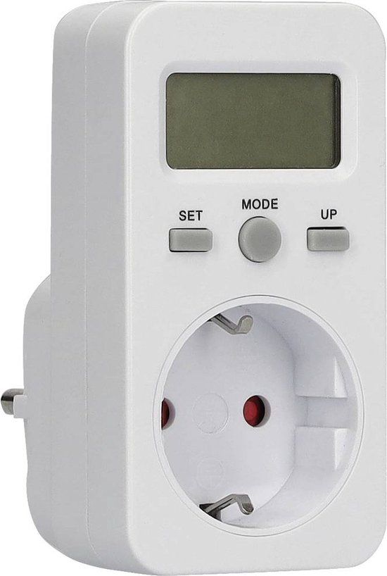 AS-Schwabe 24052 Stroommeter - Digitaal display - Energiekostenmeter - Wit