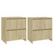 vidaXL Dressoirs - 2 stuks - 70x41x75 cm - Hout - Eiken Dressoir - Buffet - Houten Dressoir - Sonoma Eiken - Opbergkast