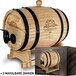 Mikamax Wooden Barrel Dispenser - 3L - Brown - Oak Wood