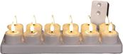 Anna's Collection Oplaadbare LED theelichtjes/waxinelichtjes - 12x - wit - H5 cm - met oplaadstation