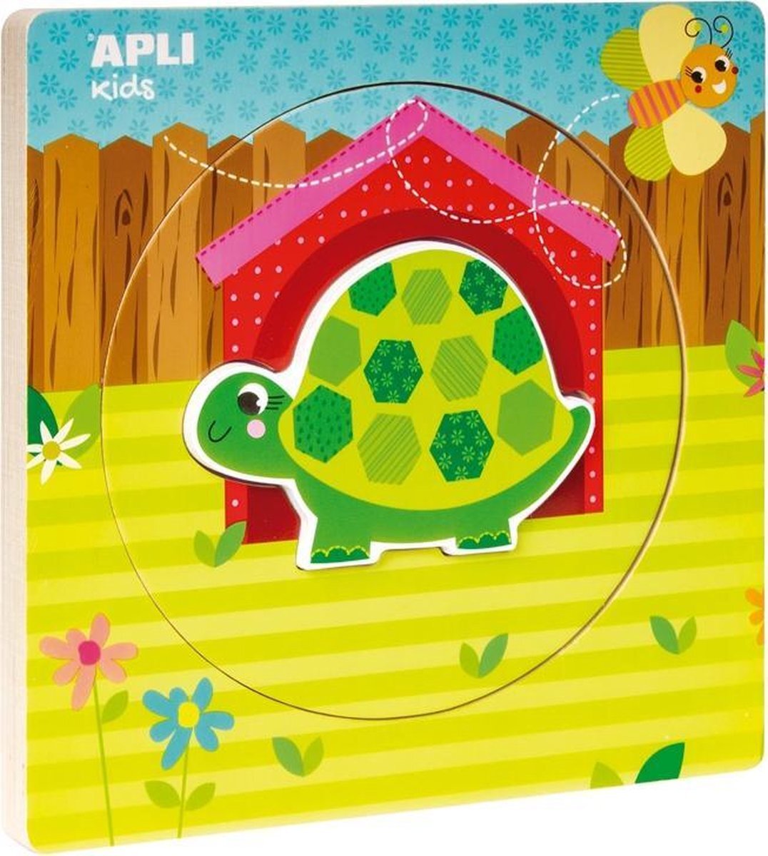 Apli Kids Houten lagen puzzel schildpad