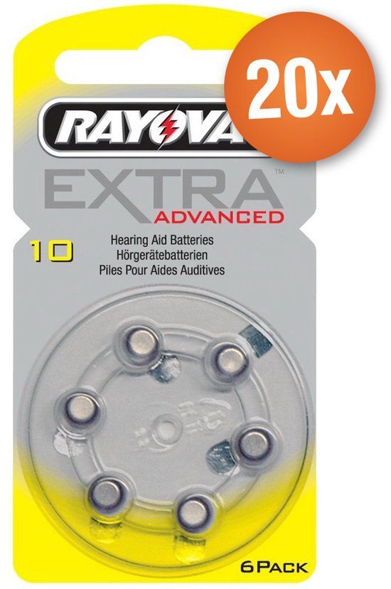 Rayovac Gehoorapparaat Batterijen Type 10 (Geel) - 120 stuks + Pen
