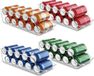 Merkloos Set van 4 Stapelbare Blikken Opbergrekken – Zwart RVS – 37 cm Breed