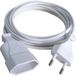GAO 145601098 Stroom Verlengkabel Wit 2.00 m H03VVH2-F 2X 0,75 mm²