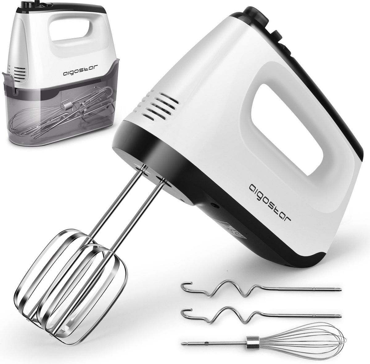 Aigostar Pudding 30XMJ Mixer Handmixer 400W Wit Handmixer kopen? Kieskeurig.nl helpt