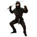 Widmann - Ninja-kostuum voor kinderen, jas met kap, broek, riem, masker, arm- en beenbanden, themafeest, carnaval