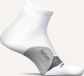 Feetures Elite Light Cushion Quarter V2 Hardloopsokken Unisexe Blanc 34-37