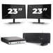 HP EliteDesk 800 G5 USFF - Intel Core i5-9e Generatie - 8Go RAM - 256Go SSD - Windows 11 + 2x 23 inch Monitor