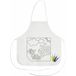 Rayher hobby materialen Kliederschort Vlinder - Inkleurbaar Kinderschort - 64 x 43 cm - Incl. 4 Stiften