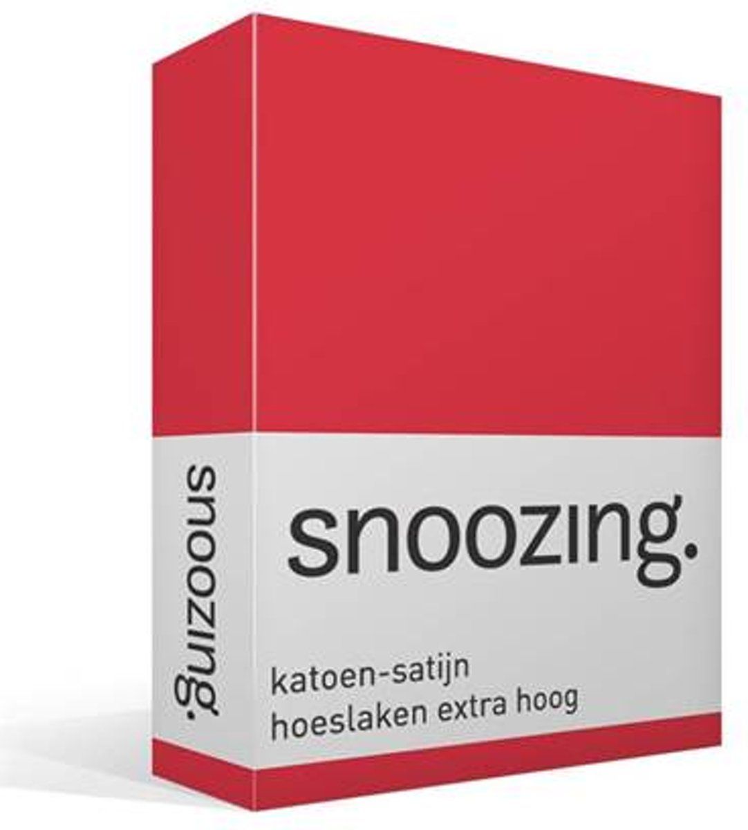 Snoozing Katoen-satijn Hoeslaken Extra Hoog 120x200 cm - Rood