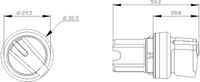 Siemens 3SU10522BF100AA0 3SU1052-2BF10-0AA0 Knevelschakelaar Knevel Zwart 1 x 90 ° 1 stuk(s)