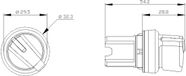 Siemens 3SU10522BF100AA0 3SU1052-2BF10-0AA0 Knevelschakelaar Knevel Zwart 1 x 90 ° 1 stuk(s)