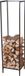 And OutdoorMatch Cleo Rangement de bois de chauffage - 35x35x140 cm - Noir mat