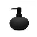 Douceur d'Intérieur 1801386 zeepdispenser, GRES, zwart, 11,2 x 12,8 cm