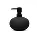 Douceur d'Intérieur 1801386 zeepdispenser, GRES, zwart, 11,2 x 12,8 cm