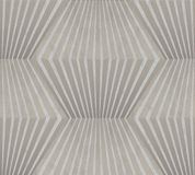 A.S. Création ART DECO BEHANG | Metallic Lijnenpatroon - beige zilver - Titanium 3