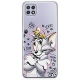 ERT GROUP Samsung A22 5G hoes origineel en officieel gelicentieerd Tom and Jerry motief 004 perfect aangepast aan de vorm van de mobiele telefoon, gedeeltelijk transparant
