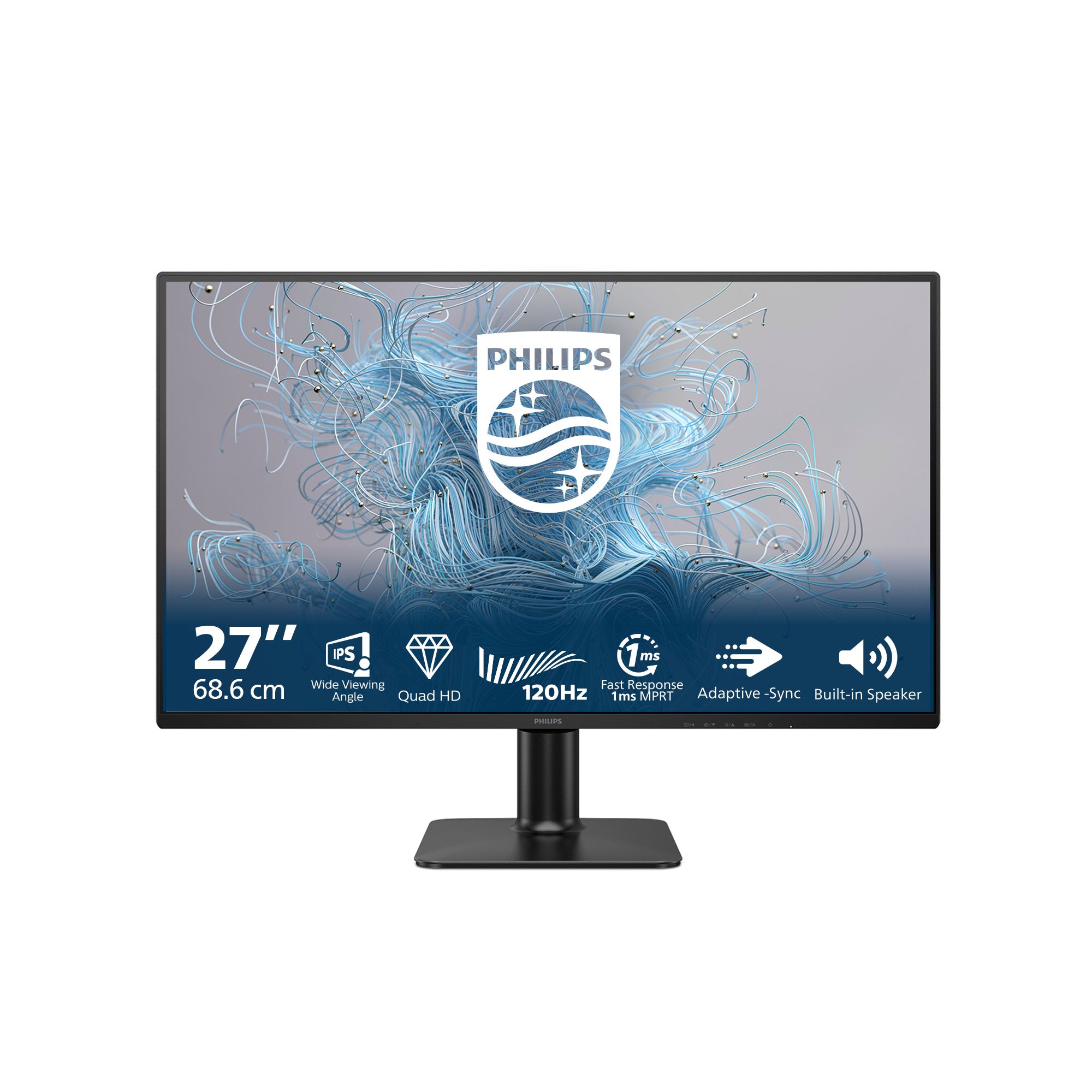 Philips 27E2N2500 27-inch QHD Monitor - 120Hz, IPS, 1ms, HDR10