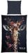 Herding Wild Flowers giraffe beddengoed, kussensloop ca. 80 x 80 cm, dekbedovertrek ca. 135 x 200 cm, met ritssluiting, 100% katoen