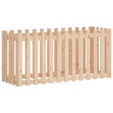 VidaXL Plantenbak verhoogd met hekontwerp 150x50x70 cm grenenhout