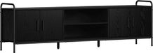 vidaXL Tv-meubel 167,5 x 33 x 50 cm Zwart eiken Bewerkt hout
